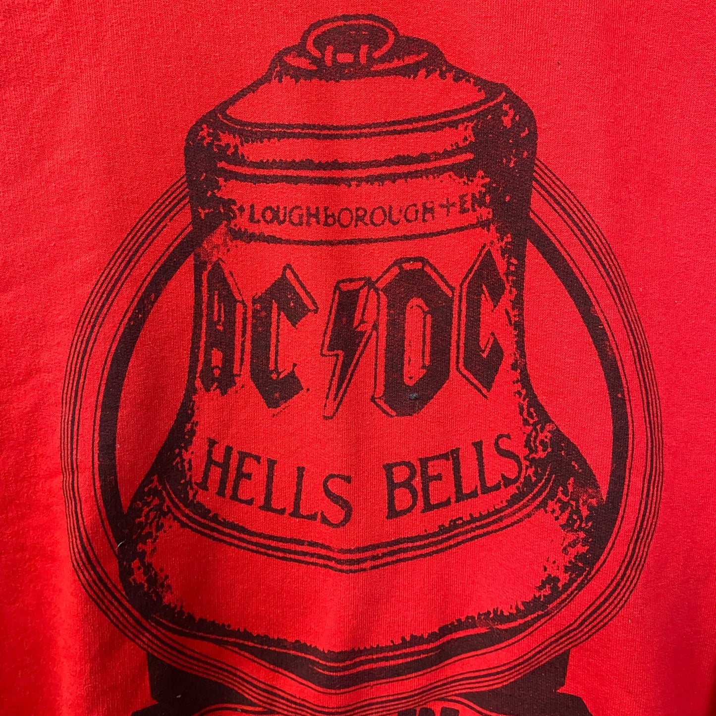 Acdc Hells Bells BiB 80s World Tour Crewneck Sweater size XL