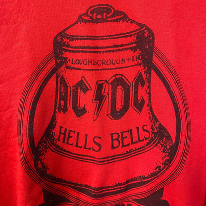 Acdc Hells Bells BiB 80s World Tour Crewneck Sweater size XL