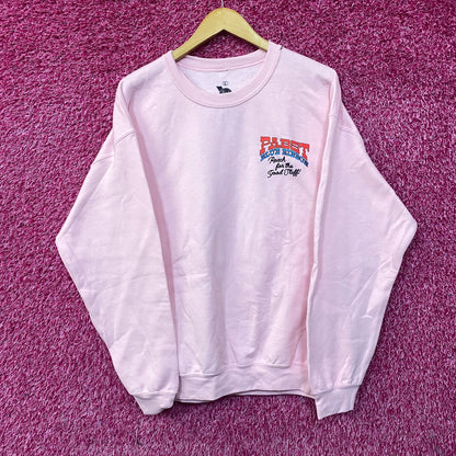 Pabst Blue Ribbon Reach For The Good Stuff Crewneck Large