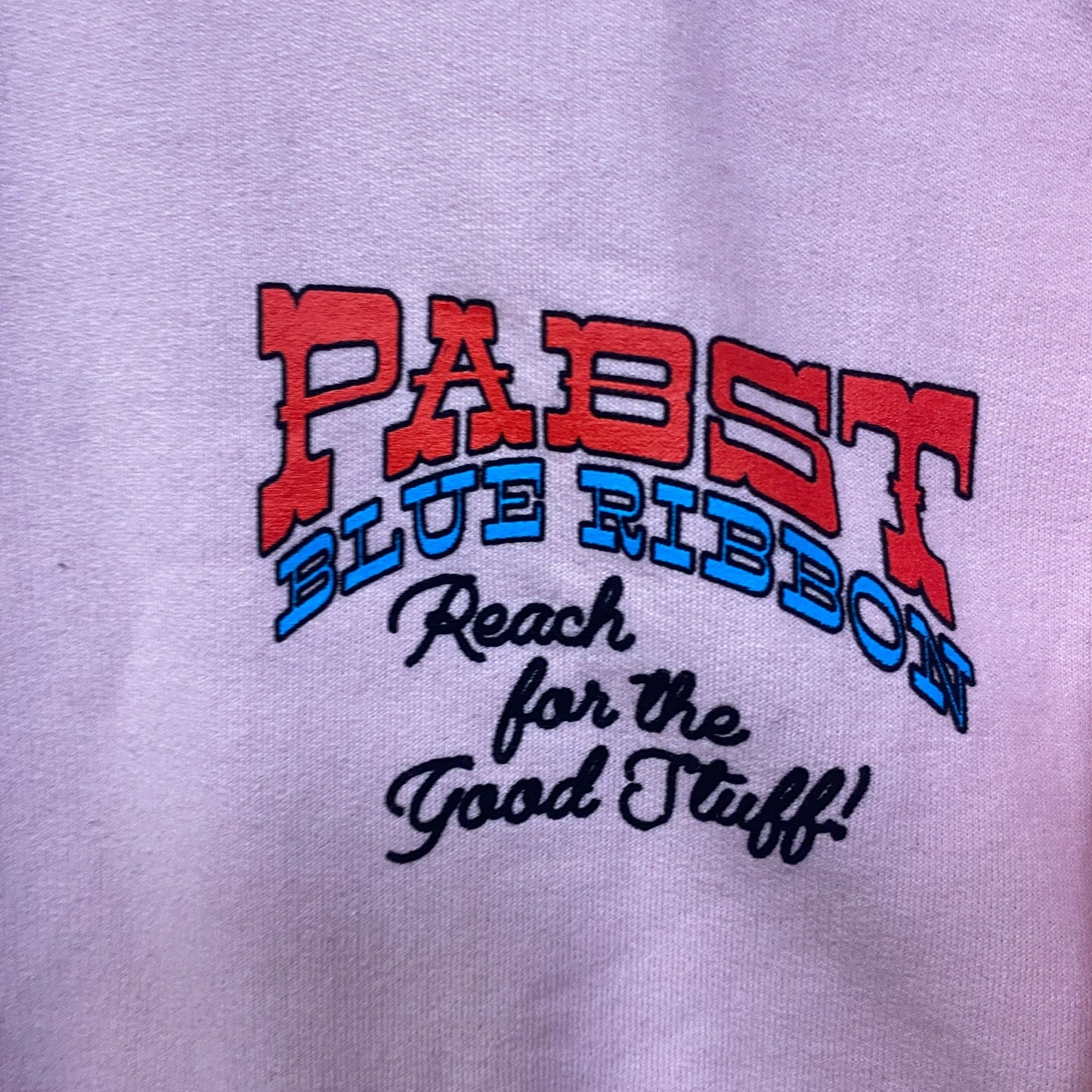 Pabst Blue Ribbon Reach For The Good Stuff Crewneck Large