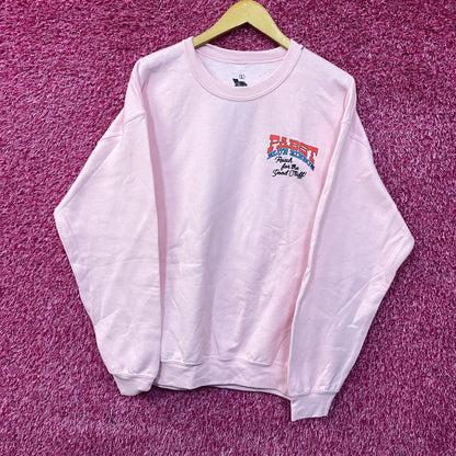 Pabst Blue Ribbon Reach For The Good Stuff Crewneck Large