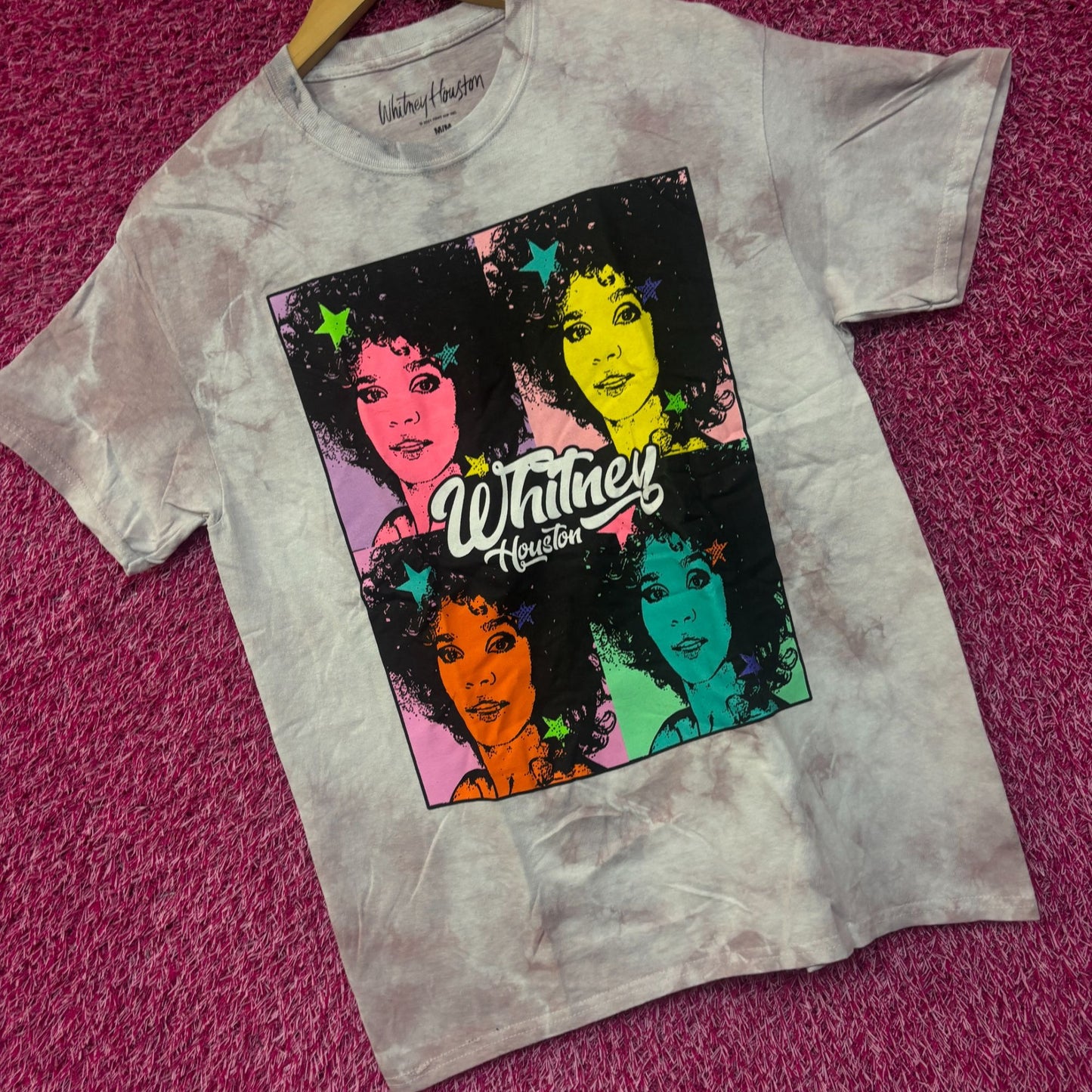 Whitney Houston Wanna Dance wit Somebody Dance Pop Tie Dye M