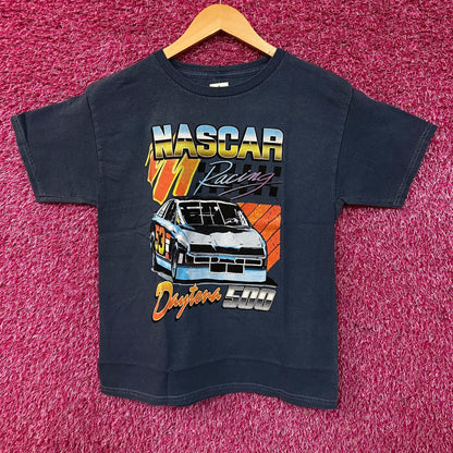 Aeropostale NASCAR Daytona 500 Vintage-Style Race Car Graphic Kids T-Shirt Large