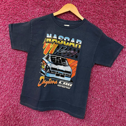 Aeropostale NASCAR Daytona 500 Vintage-Style Race Car Graphic Kids T-Shirt Large