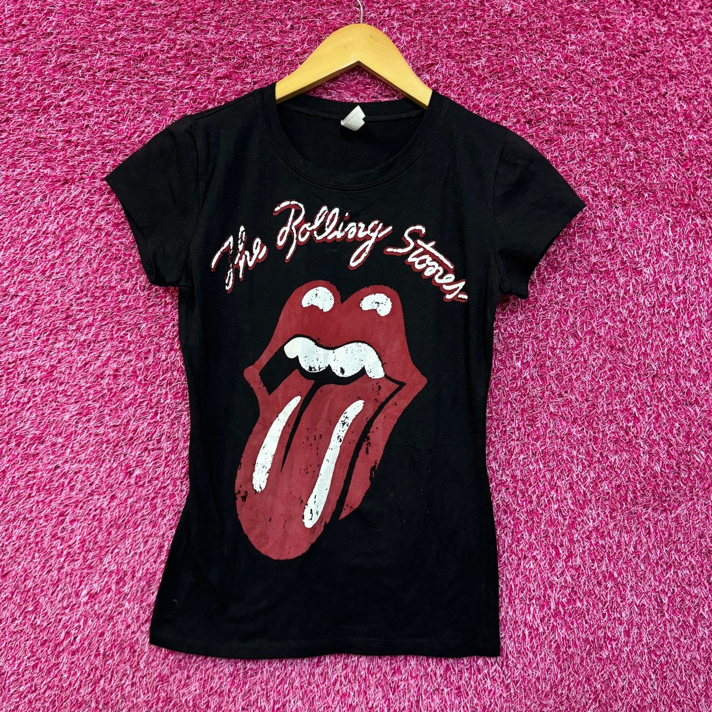 The Rolling Stones Hot Lips Logo Women’s Rock Band Top M