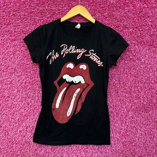The Rolling Stones Hot Lips Logo Women’s Rock Band Top M
