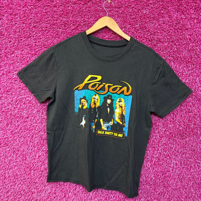 Poison Talk Dirty to Me Poster Oversized Glam Metal Tee M