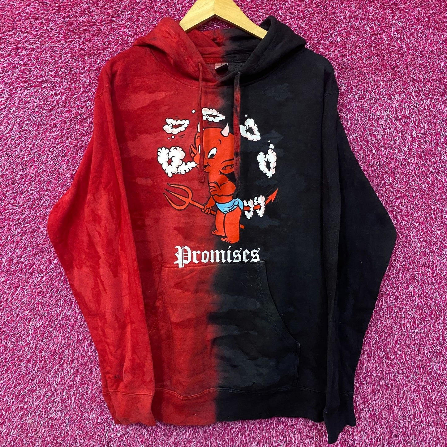 Broken Promises Split Dye Madly in Love hoodie size Medium