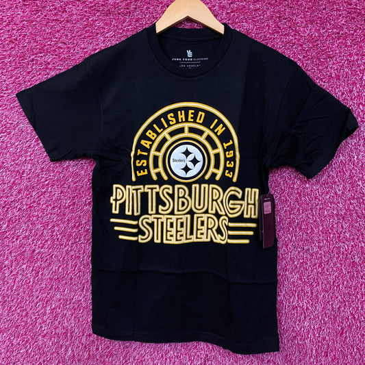 Junk Food Clothing Pittsburgh Steelers Kickoff Crew Shirt Small