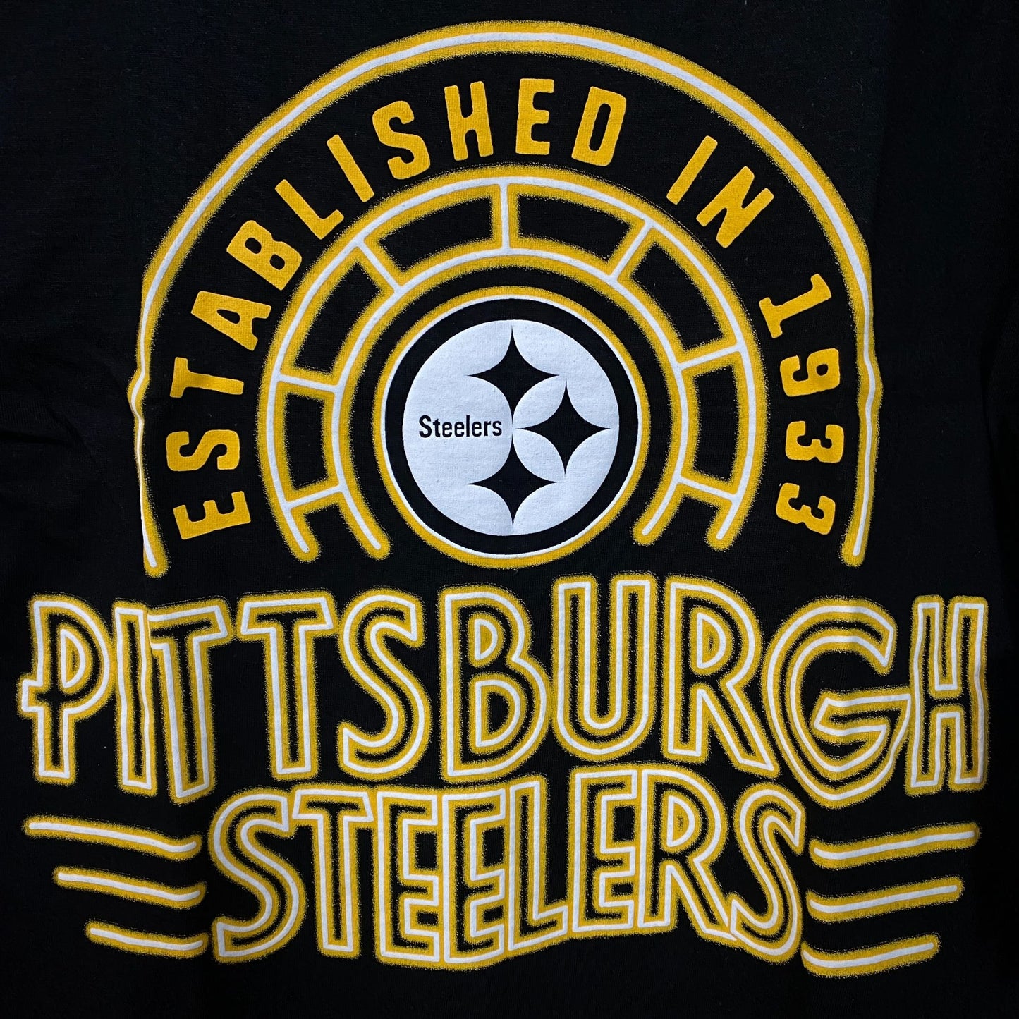Junk Food Clothing Pittsburgh Steelers Kickoff Crew Shirt Small