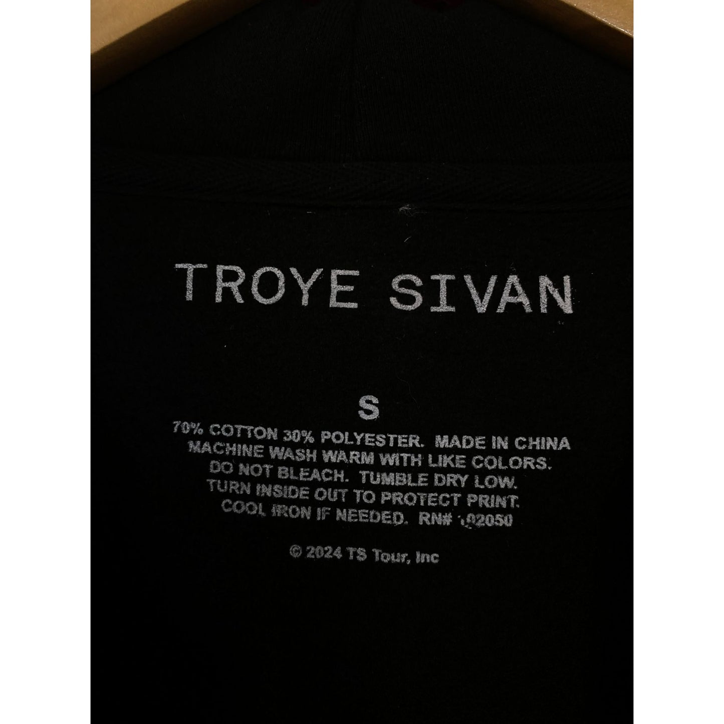 Troye Sivan Honey Rhinestone Spell-Out Pop Zip-Up Hoodie Small