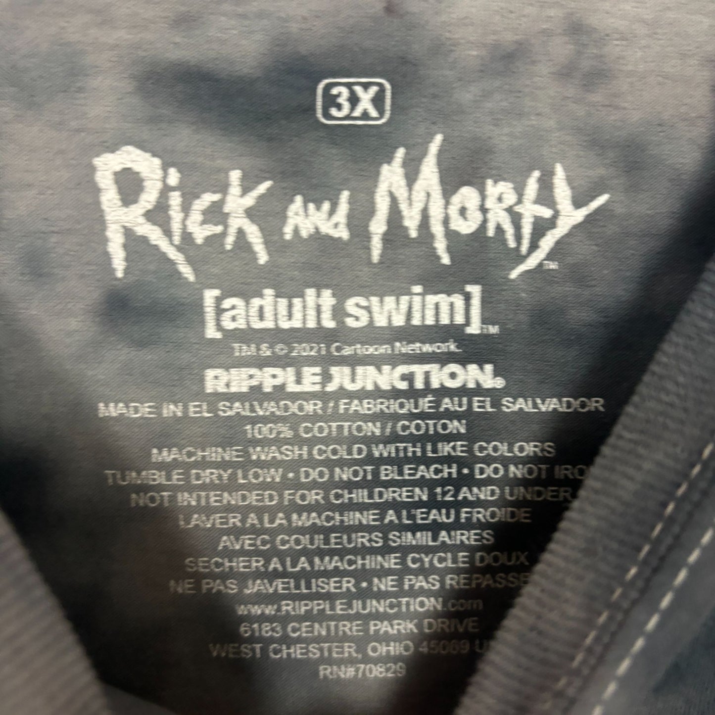 Rick and Morty With Summer tie dye tshirt size 3XL