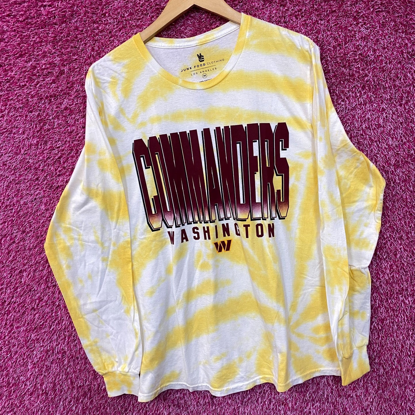 NFL AFC Washington Commanders Tie-Dye long Sleeve Shirt Medium