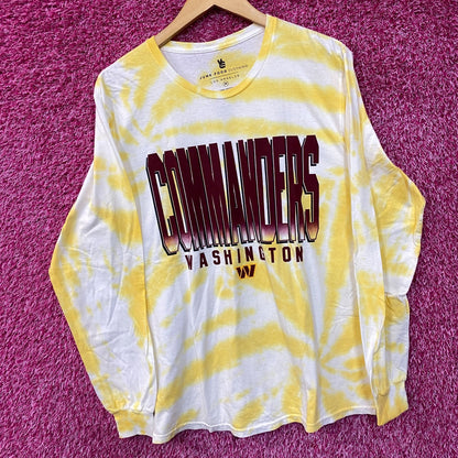 NFL AFC Washington Commanders Tie-Dye long Sleeve Shirt Medium