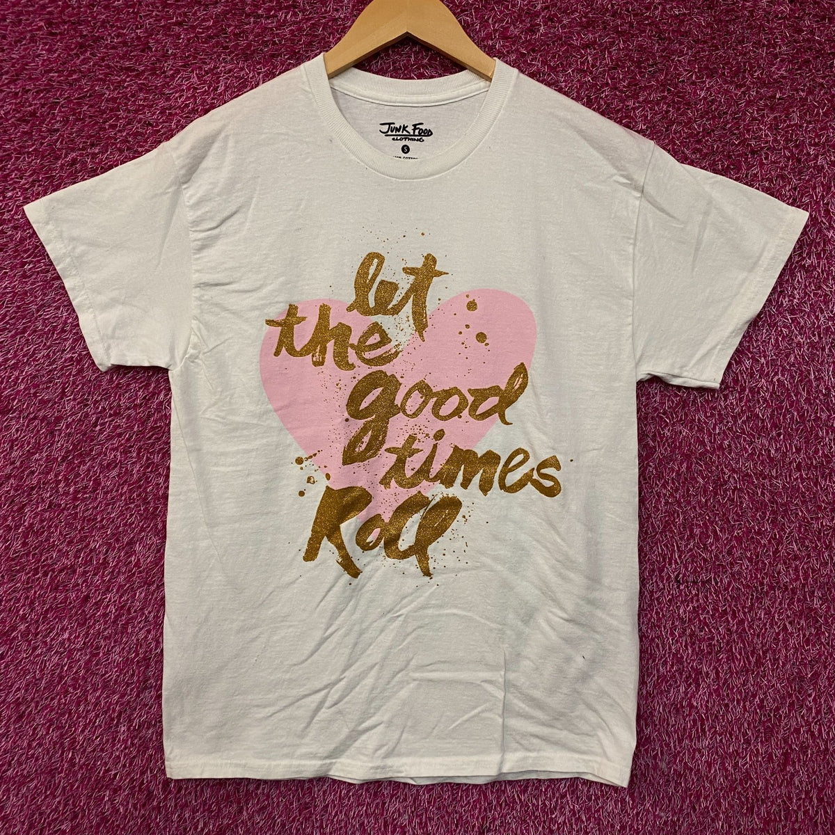 Junk Food Clothing "Let the Good Times Roll" Graphic T-Shirt Small