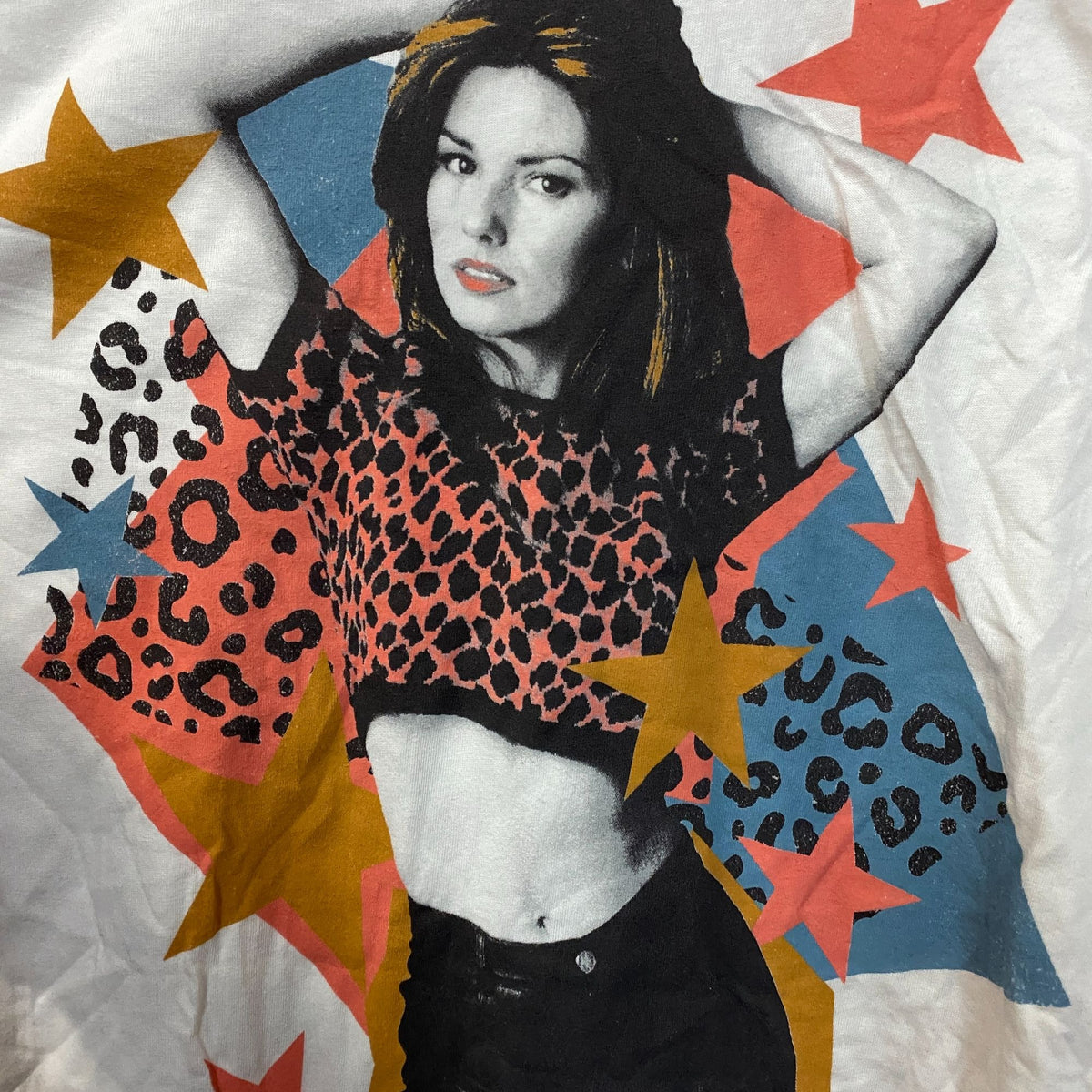 Shania Stars Photo Graphic T-Shirt Medium