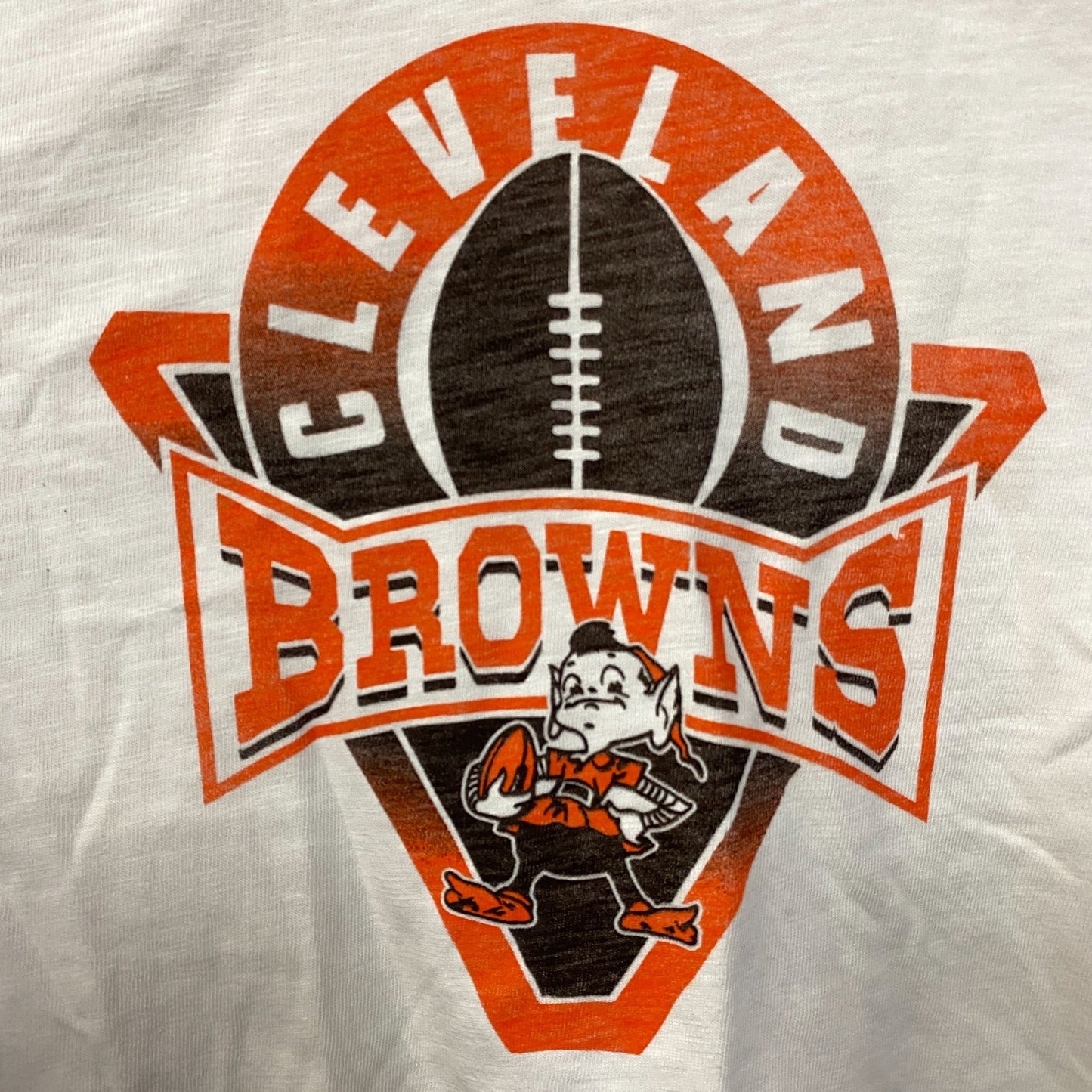 Junk Food Clothing Women's NFL Cleveland Browns Mock Neck Crop Tee XL