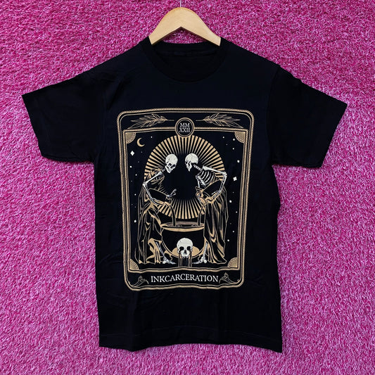 Inkcarceration Skeleton Tarot Card 2018 Rock Festival Tee S