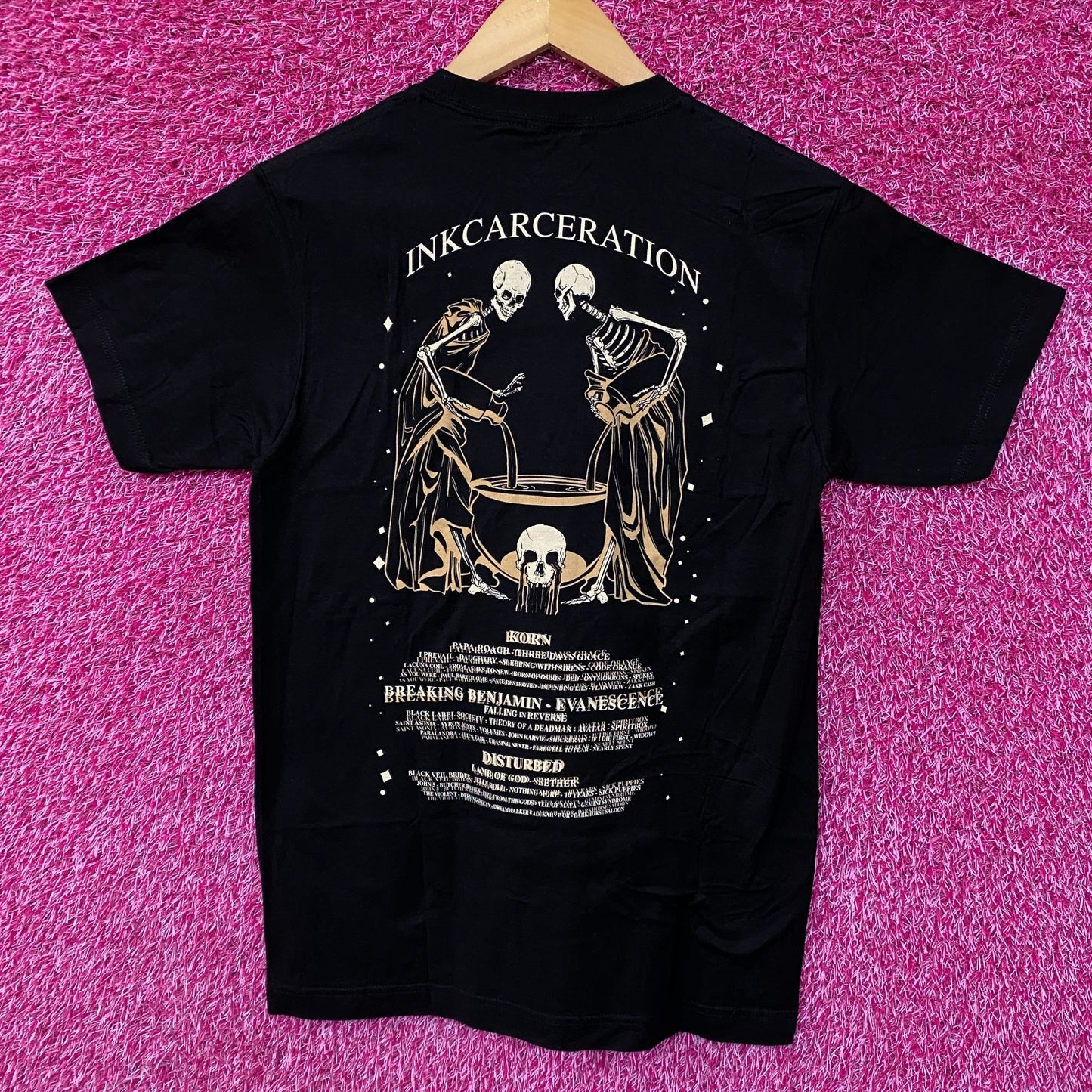 Inkcarceration Skeleton Tarot Card 2018 Rock Festival Tee S
