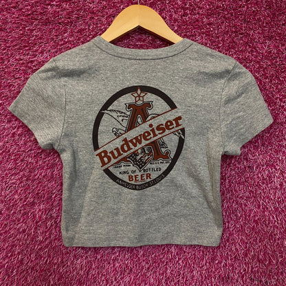 Junk Food Clothing Women's Budweiser Anheuser Busch Baby Crop Tee XS