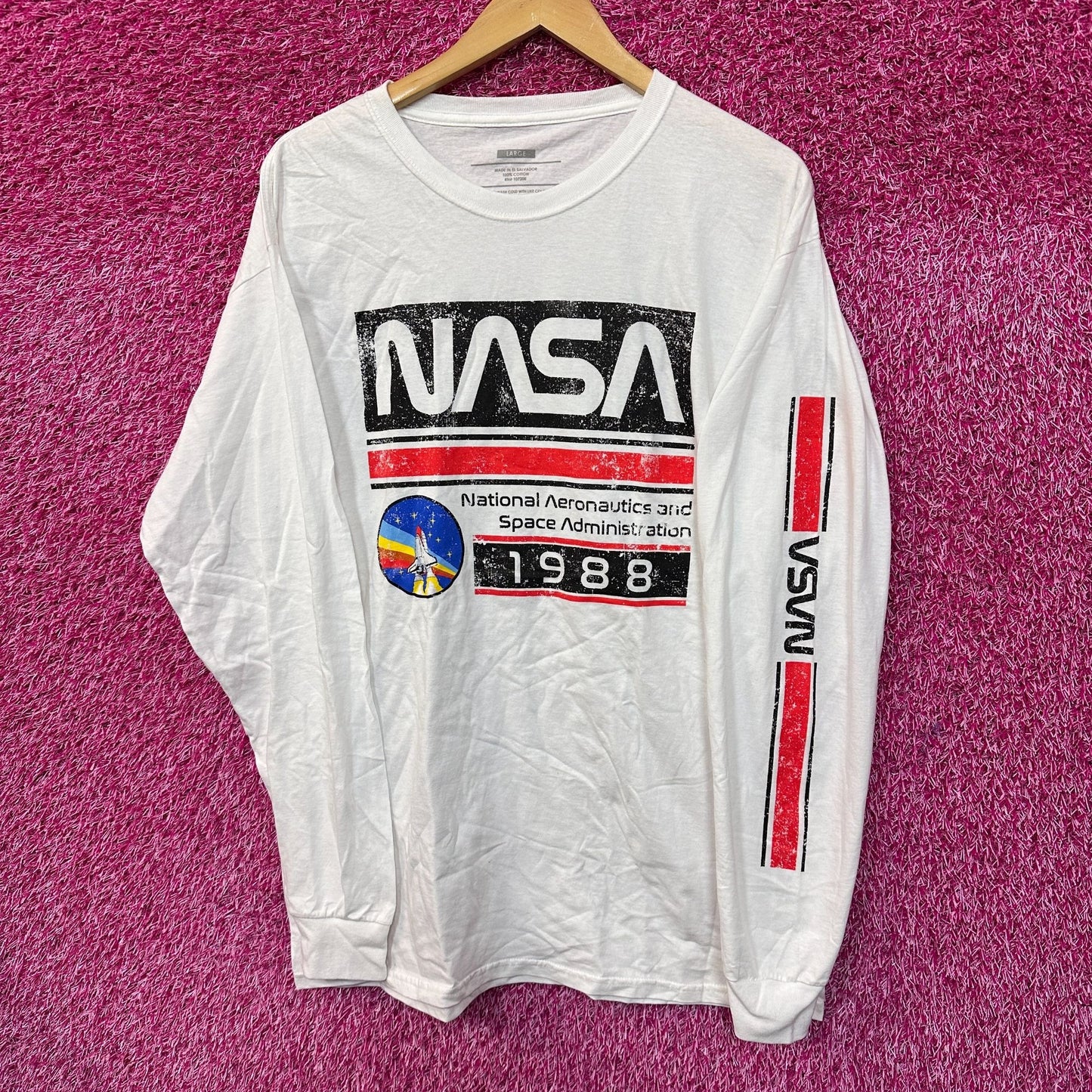 NASA 1988 National Aero & Space Adminstration Long Sleeve L
