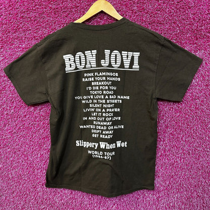 Bon Jovi Slippery When Wet World Tour Tshirt size Medium