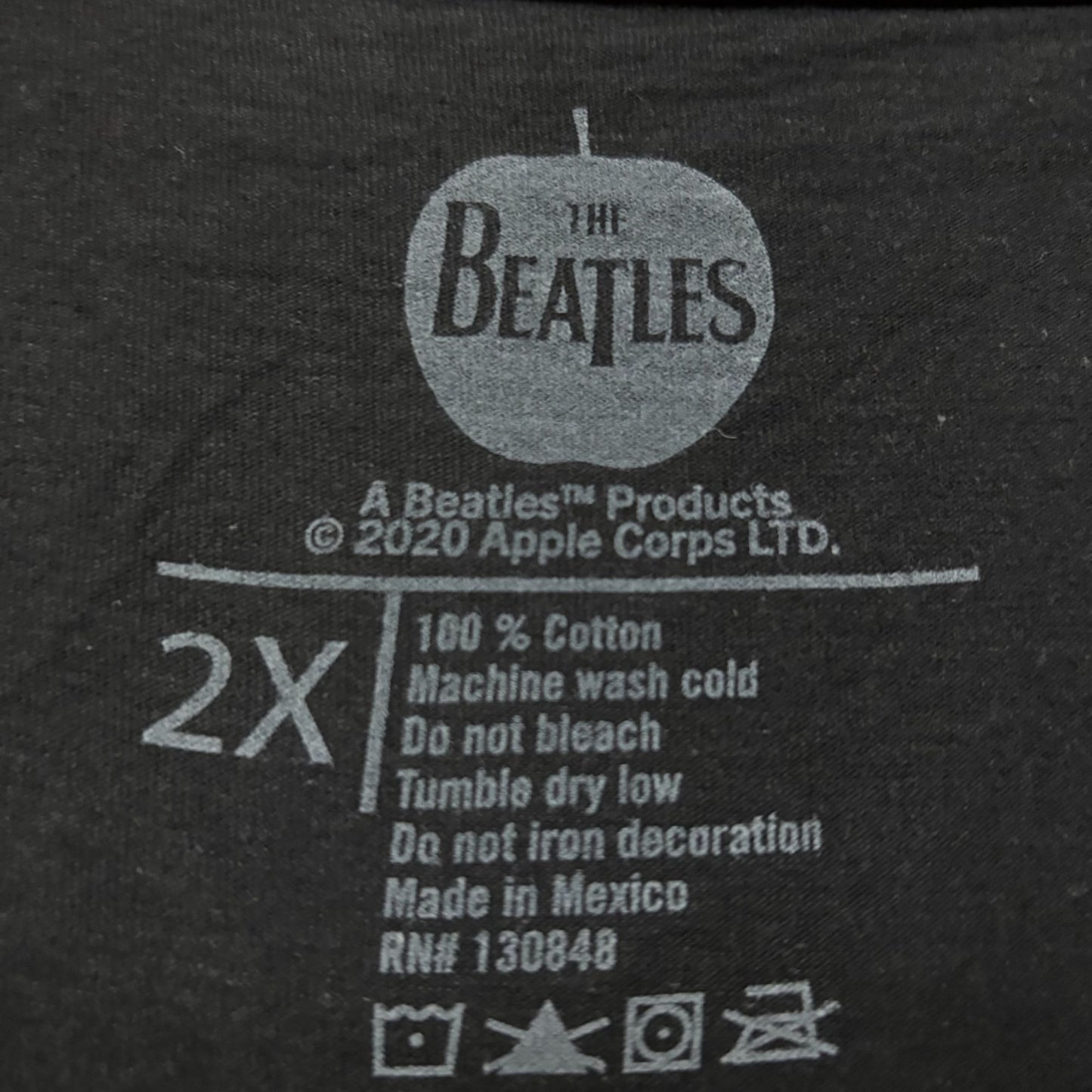 The Beatles Logo Vintage Style Graphic Design T-Shirt 2XL