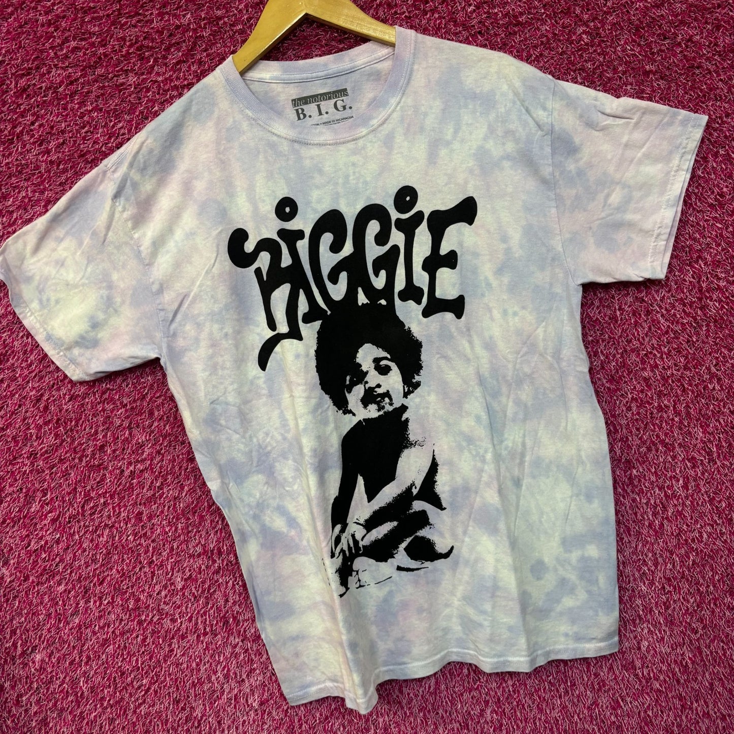 Notorious B.I.G Ready To Die Album Cover tiedye rap tee size large