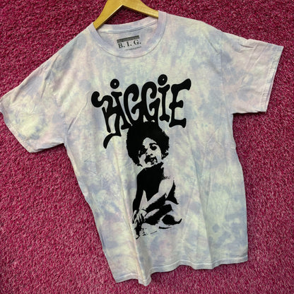 Notorious B.I.G Ready To Die Album Cover tiedye rap tee size large