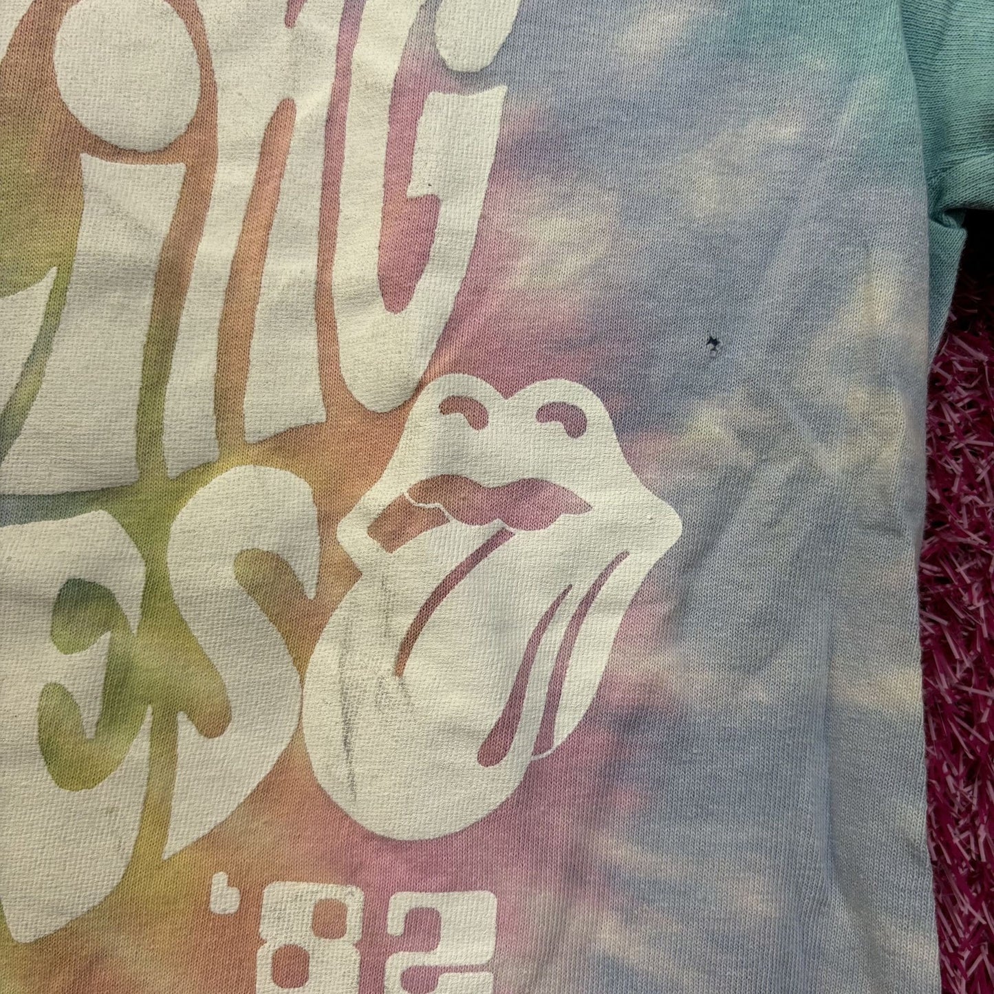 The Rolling Stones 1982 Pastel tiedye size small