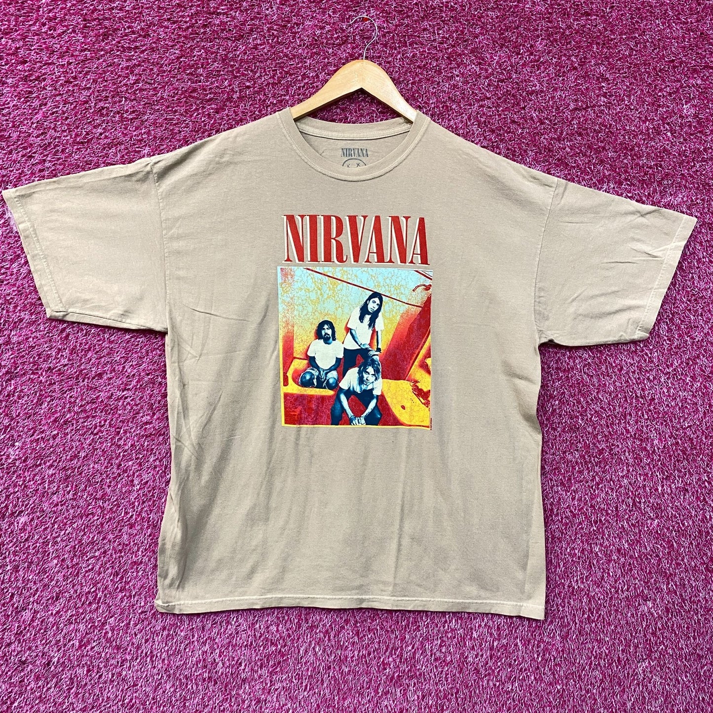 Nirvana Band Portrait Graphic T-Shirt XXL