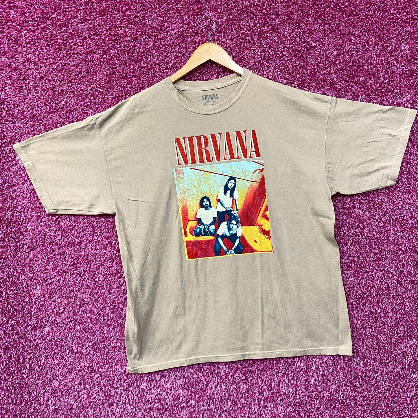 Nirvana Band Portrait Graphic T-Shirt XXL