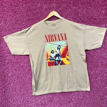Nirvana Band Portrait Graphic T-Shirt XXL