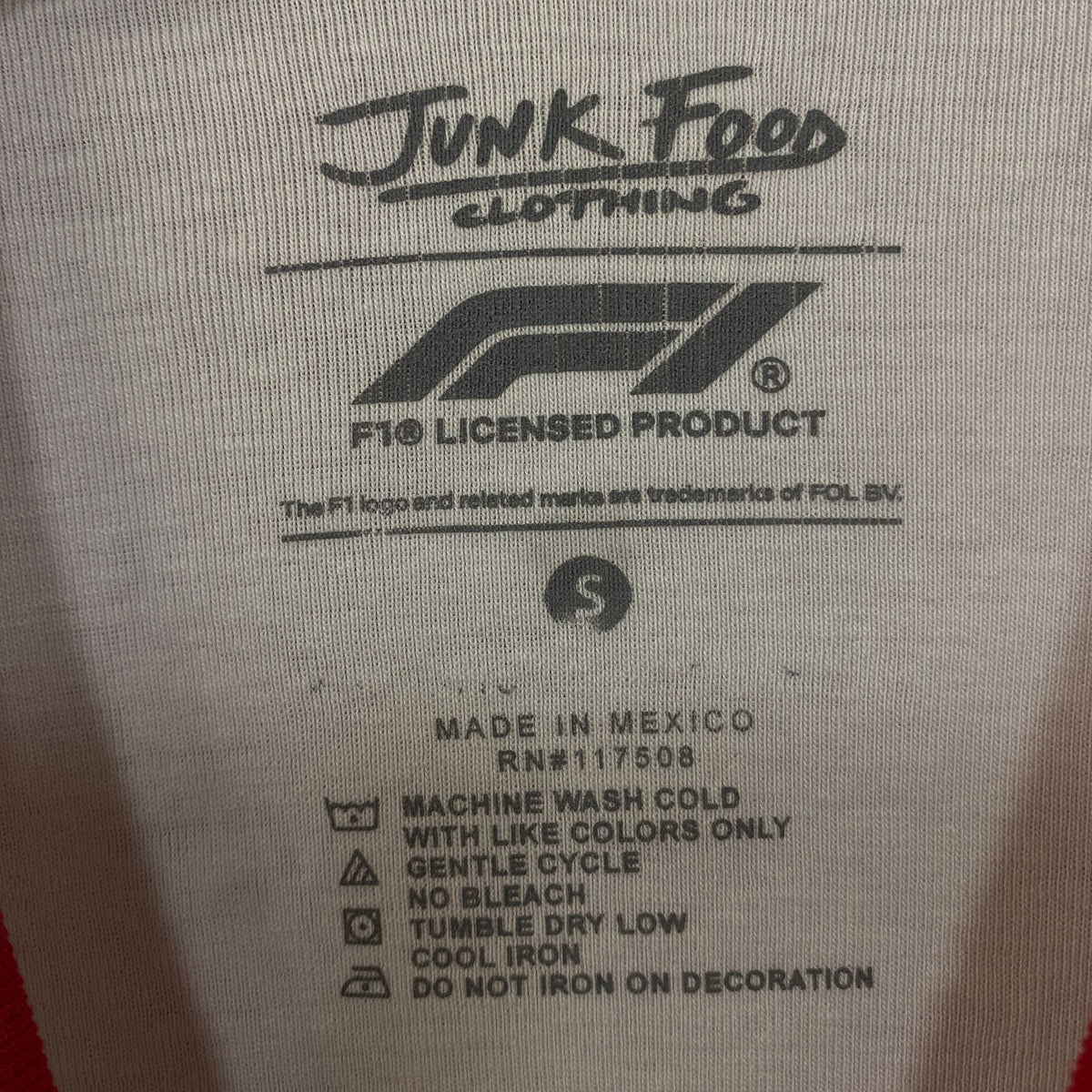 Junk Food Women's Formula 1 Finish Line Crop T-shirt Small