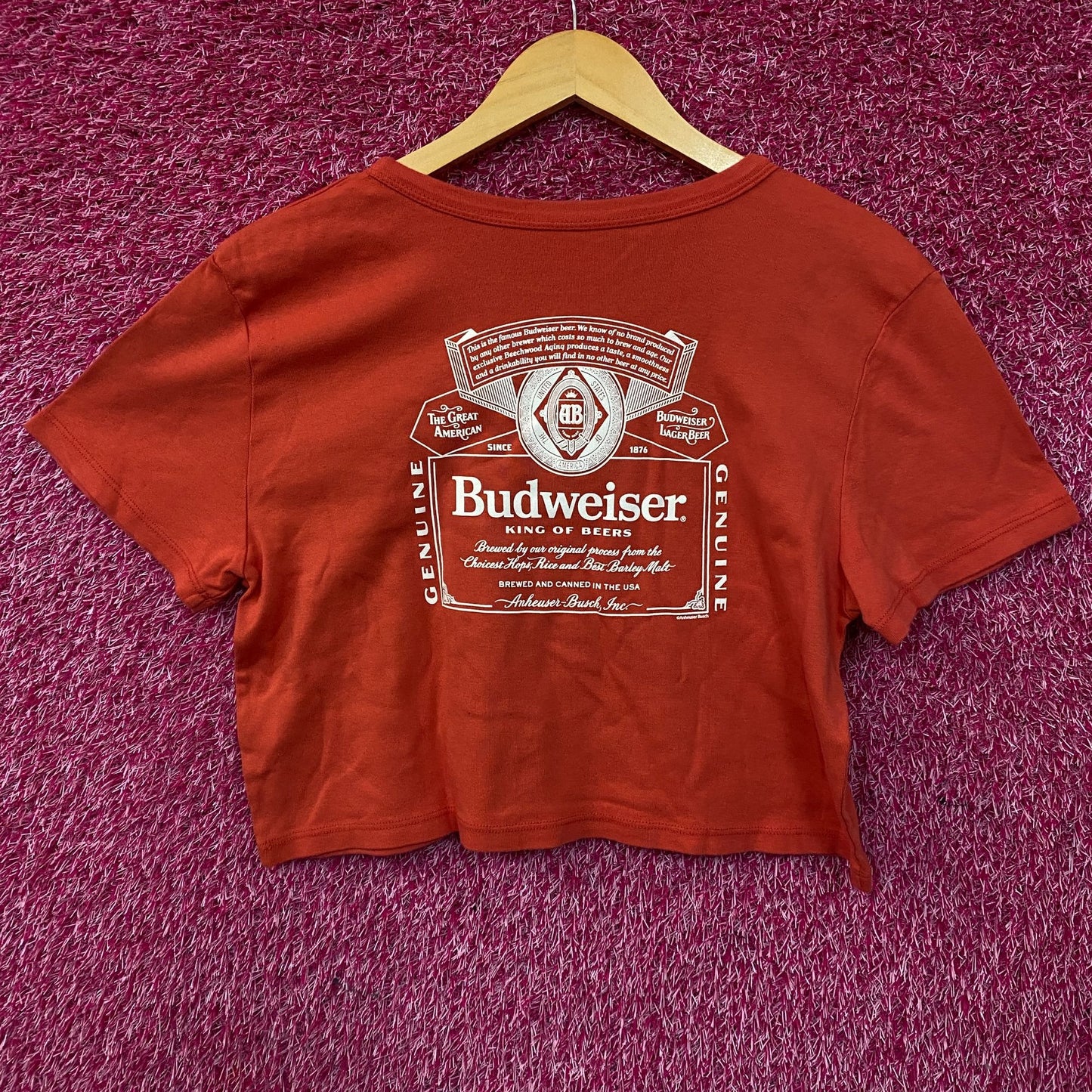 Junk Food Clothing Budweiser King Of Beer Women's Crop XL