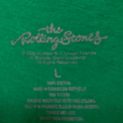 The Rolling Stones Green Tie dye Hot Lips Tshirt size Large