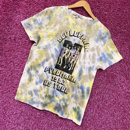 Def Leppard Pyromania 1983 US Tour Tie Dye Tshirt size Small