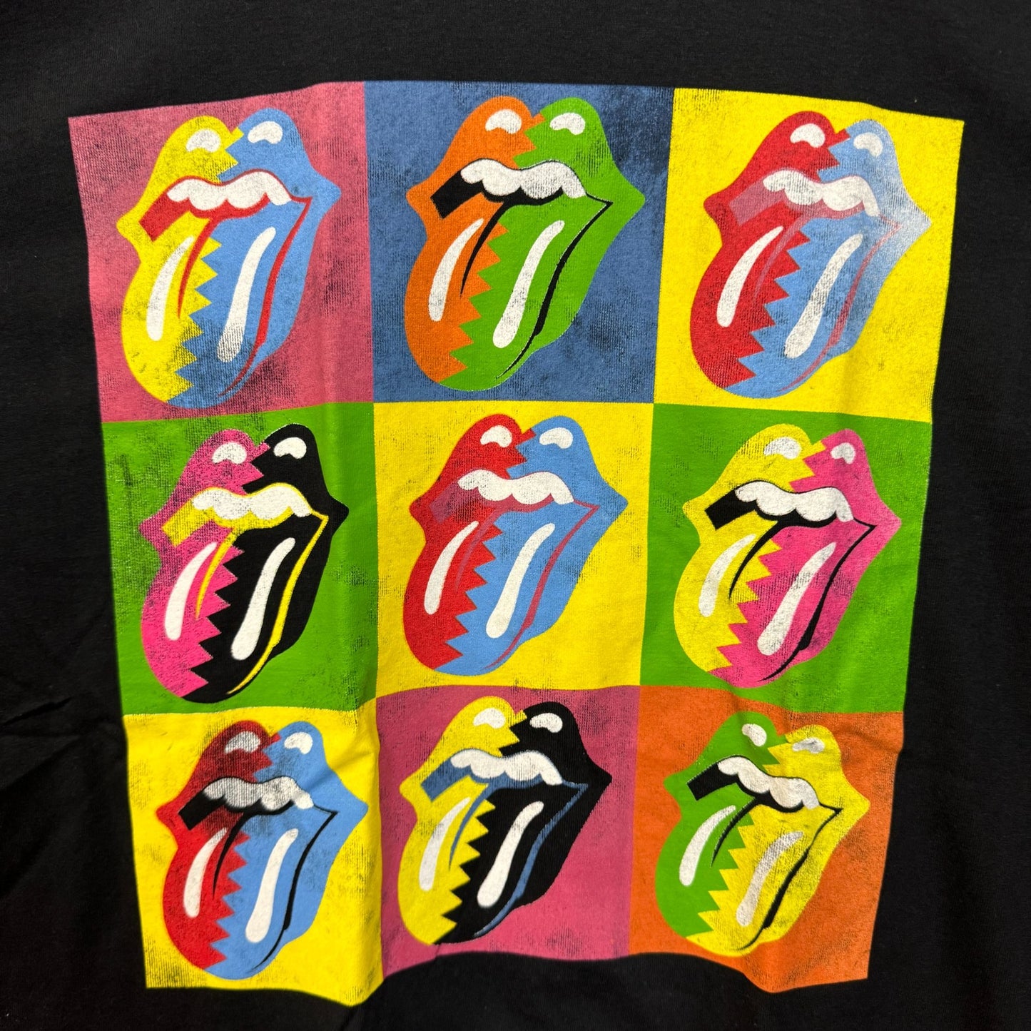 The Rolling Stones Warhol Style Pop Art Hot Lips Rock Tee M