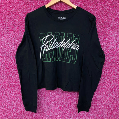 Junk Food Clothing Philadelphia Eagles Timeout Long Sleeve Crop Tee XS