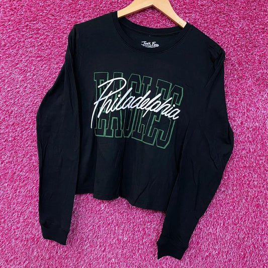Junk Food Clothing Philadelphia Eagles Timeout Long Sleeve Crop Tee XS