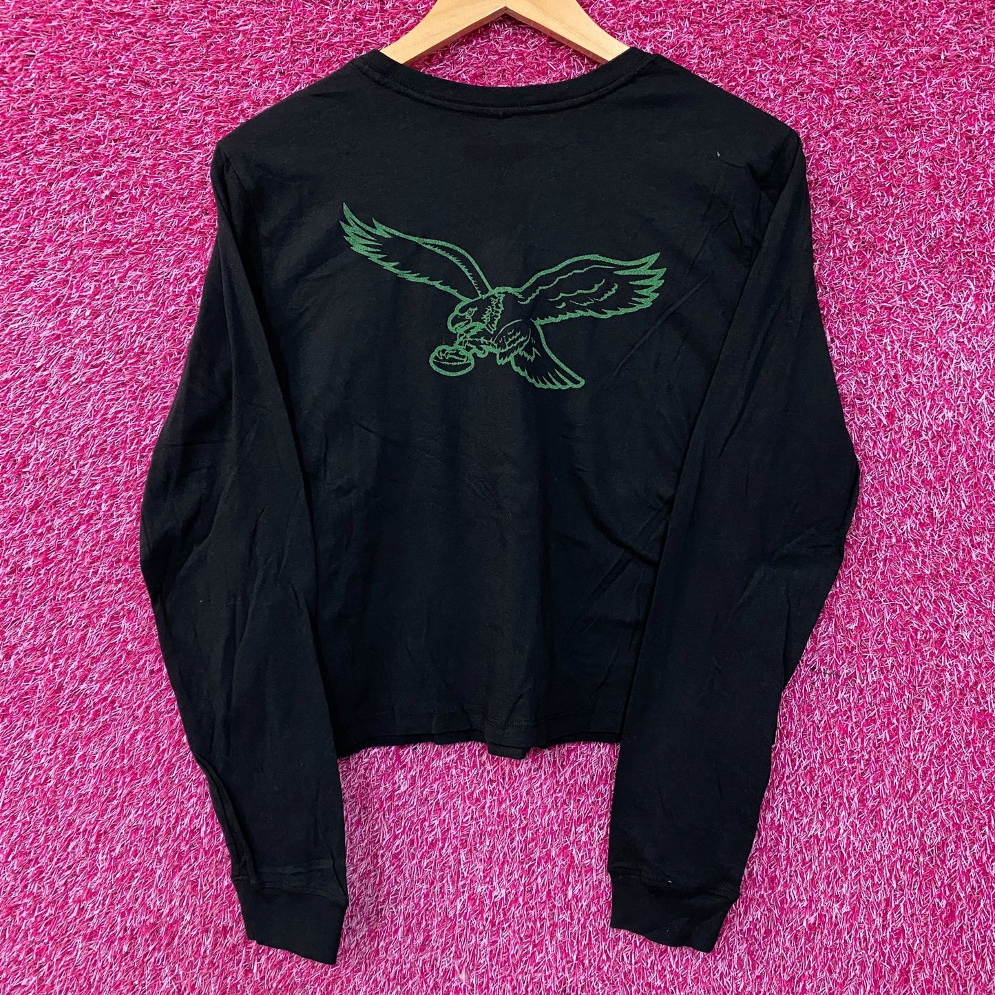 Junk Food Clothing Philadelphia Eagles Timeout Long Sleeve Crop Tee XS