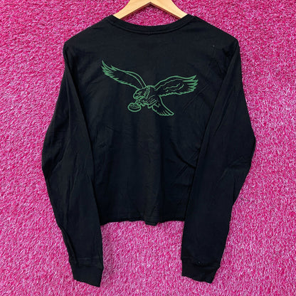 Junk Food Clothing Philadelphia Eagles Timeout Long Sleeve Crop Tee XS