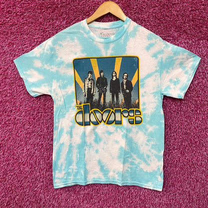 The Doors Waiting For The Sun Album Cover Tie Dye Baby Blue T-Shirt Medium