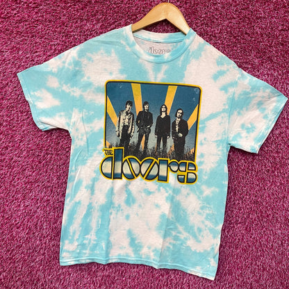 The Doors Waiting For The Sun Album Cover Tie Dye Baby Blue T-Shirt Medium