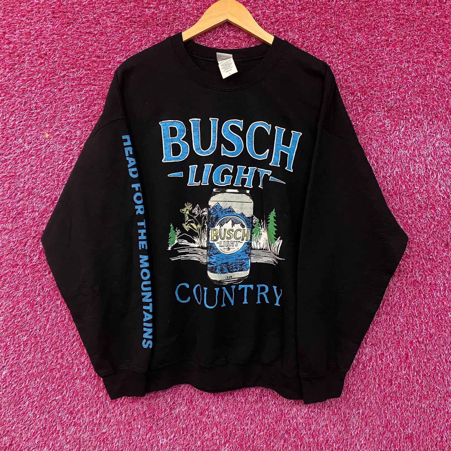 Junk Food Busch Light Country Pullover Sweatshirt Large