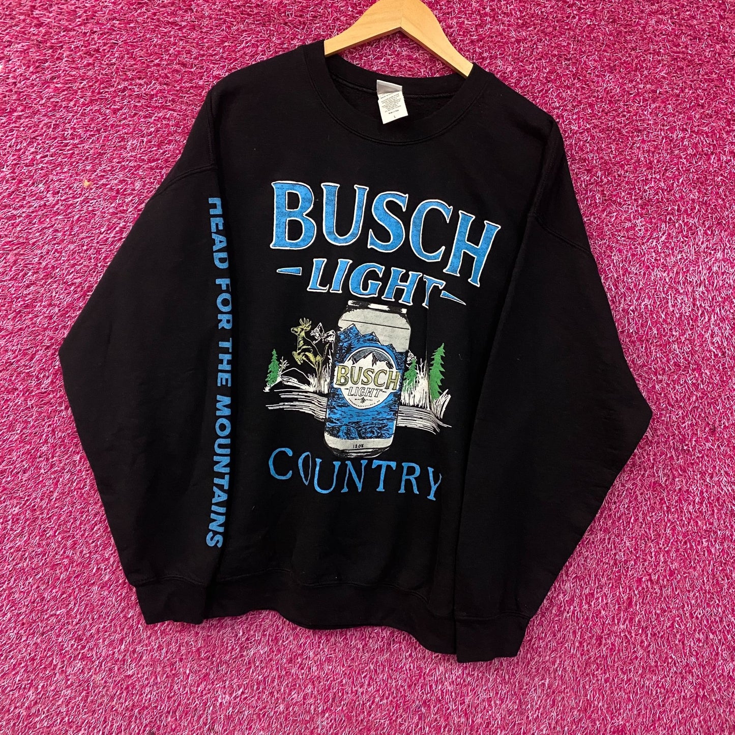 Junk Food Busch Light Country Pullover Sweatshirt Large