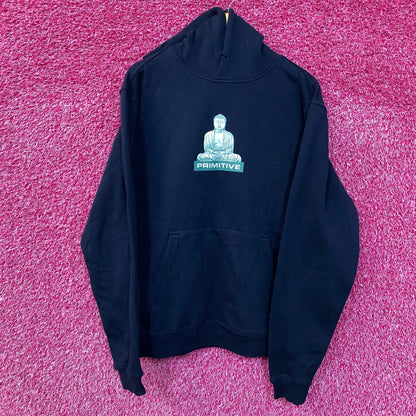Primitive Skateboarding Buddha Meditation Statue Hoodie M