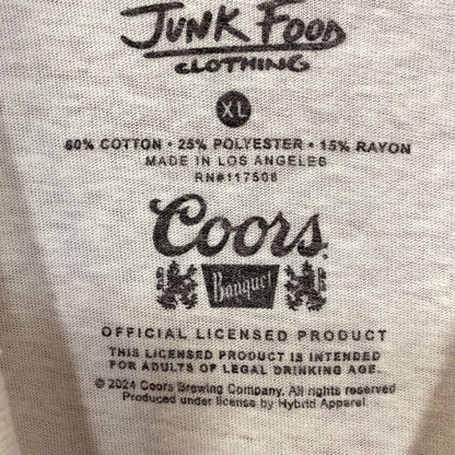 Junk Food Clothing Coors Banquet Cowboy Vintage Style Graphic Women's Tee XL