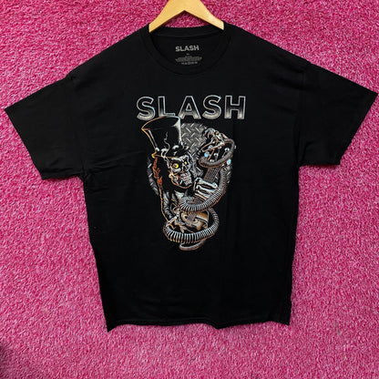 Slash Skull Guitar Snake Rock T-Shirt XL