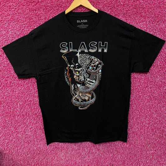 Slash Skull Guitar Snake Rock T-Shirt XL